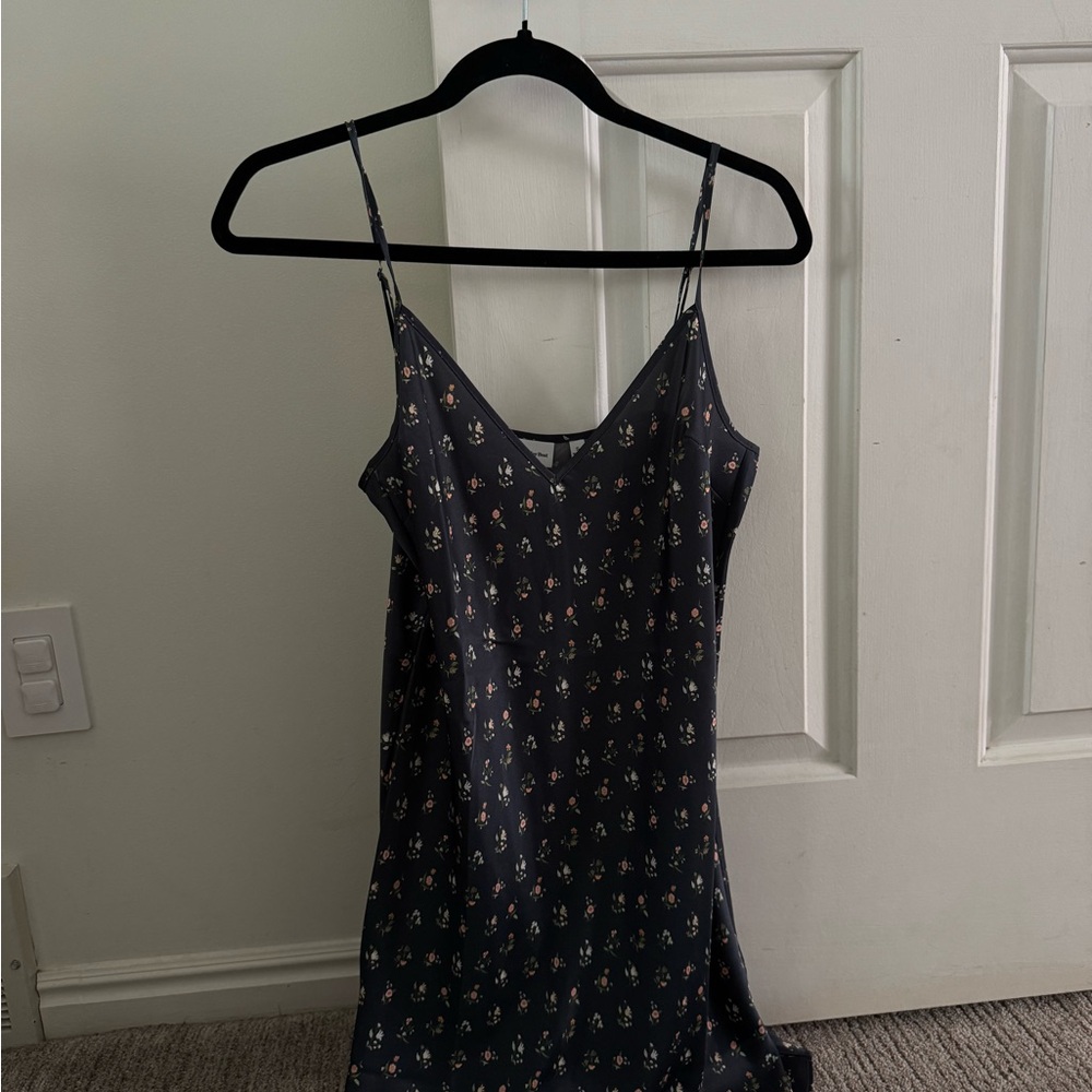 Sunday Best Dark Floral Silk Dress